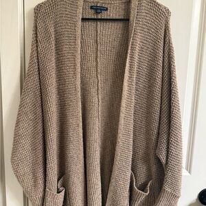 American Eagle Outfitters Tan Knit Cardigan